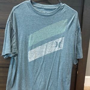 Hurley Teal and White Graphic Tee